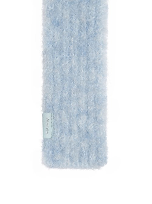 BOUCLE KNIT MUFFLER - POWDER BLUE