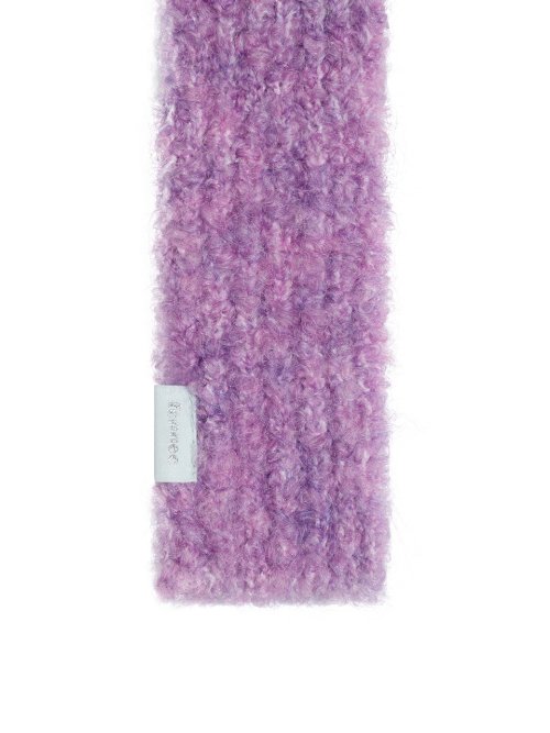 BOUCLE KNIT MUFFLER - FUCHSIA PURPLE