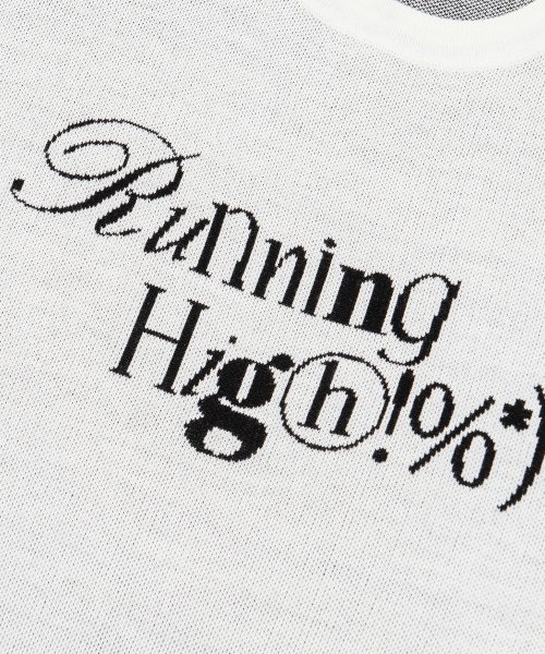 MINIMAL LOGO JACQUARD KNIT PULLOVER [WHITE]