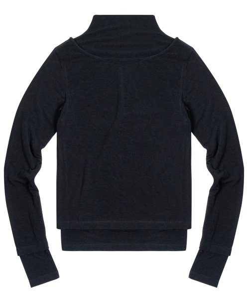 LAYERED TURTLENECK TOP [BLACK]