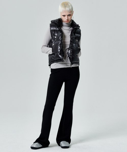 ANGORA GAUZE TURTLENECK TOP [GREY]