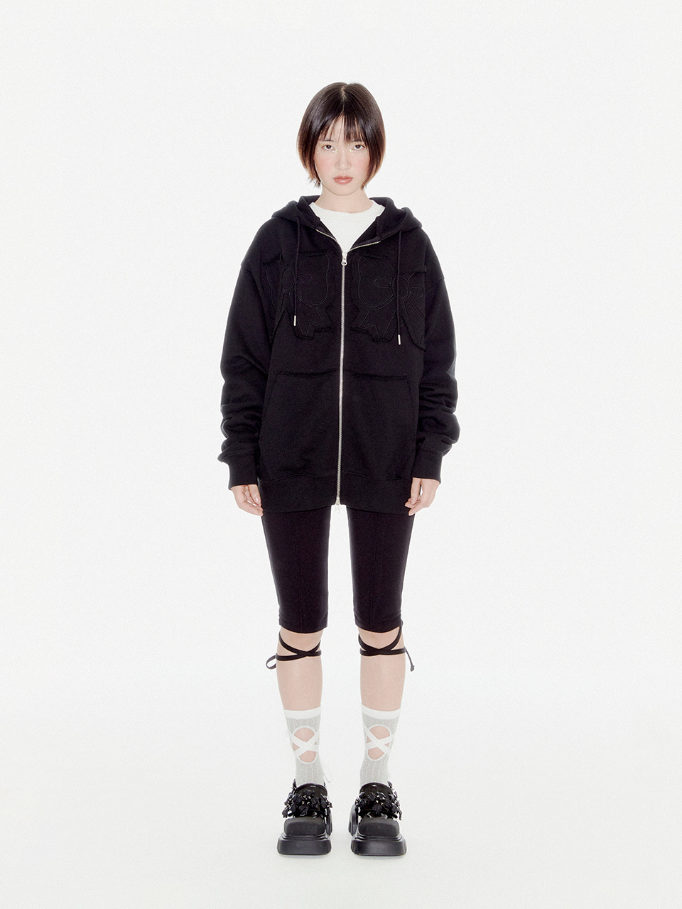 YOUHEE RIBBON HOOD ZIP-UP 상세 이미지 8