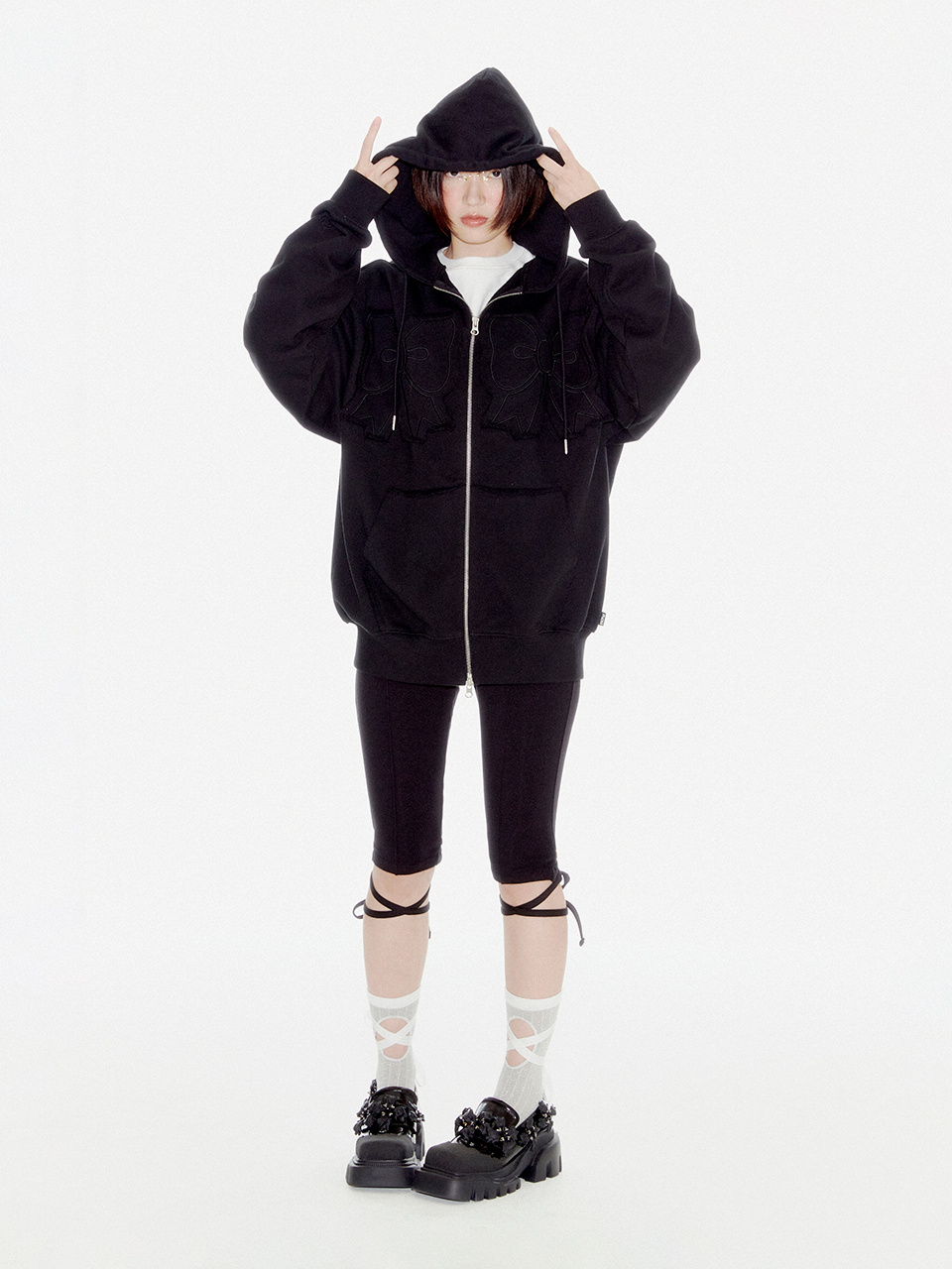 YOUHEE RIBBON HOOD ZIP-UP 상세 이미지 12