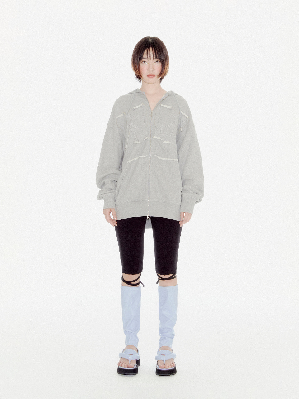 YOUHEE RIBBON HOOD ZIP-UP 상세 이미지 16