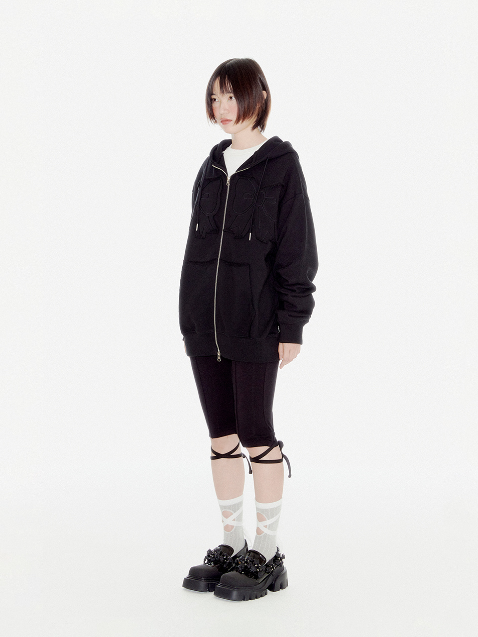 YOUHEE RIBBON HOOD ZIP-UP 상세 이미지 9