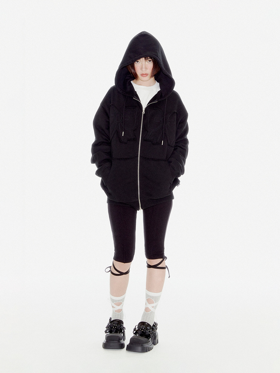 YOUHEE RIBBON HOOD ZIP-UP 상세 이미지 13