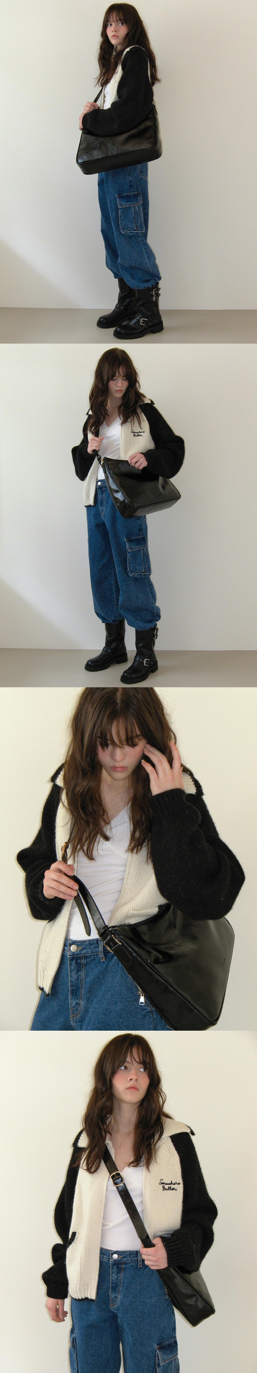 [SOMEWHERE BUTTER]★lottie bag MUSINSA | SOMEWHEREBUTTER lottie big bag - black