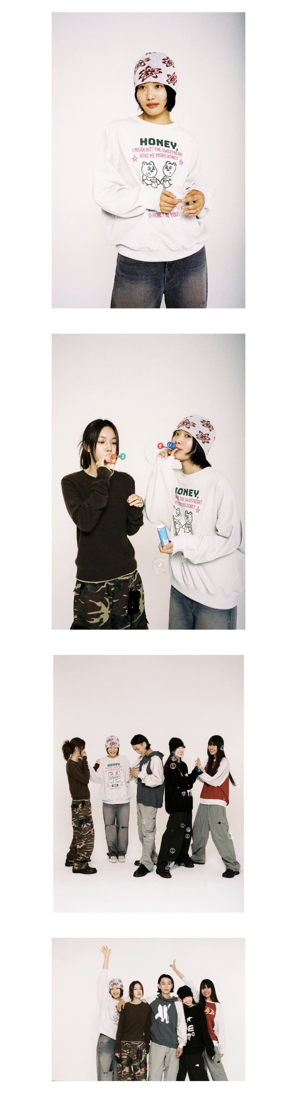 에이이에이이(AEAE) Jacquard Flower Beanie -[COOL GREY