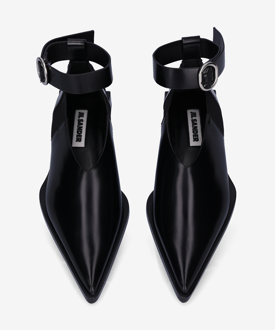 ★Jil Sander★ Leather Pointed Flats Black J15ZJ0002P2775001 Jil Sander pointed-toe Leather Ballerina Shoes | Black