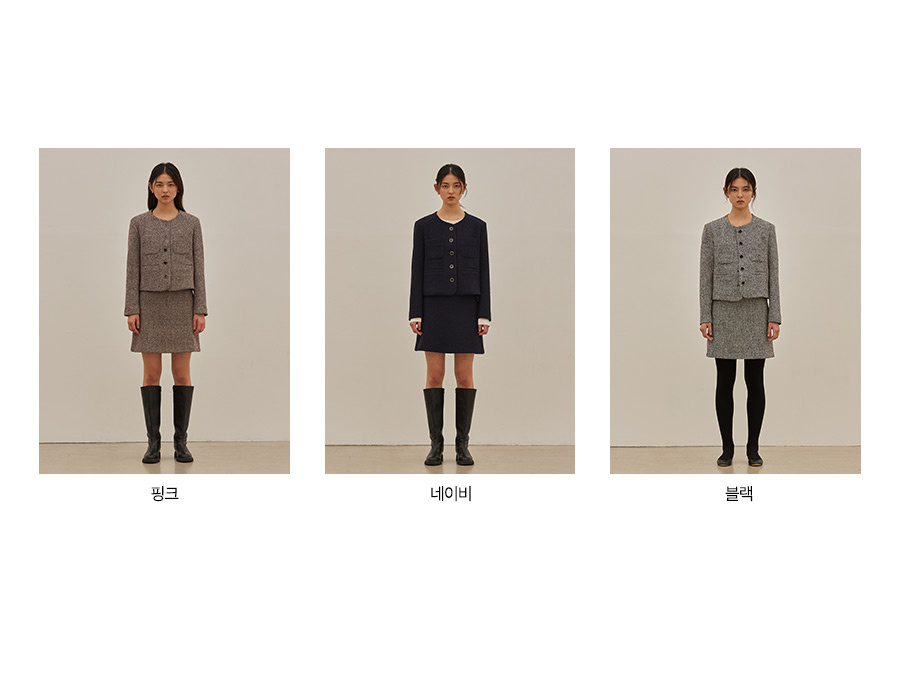 MUSINSA公式 | MANGO MANY PLEASE BURD TWEED MINI SKIRT (3colors)