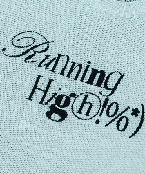MINIMAL LOGO JACQUARD KNIT PULLOVER [MINT]
