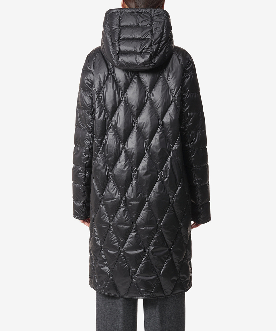 Eileen Fisher Chevron Recycled Nylon Hooded Coat Canada Goose