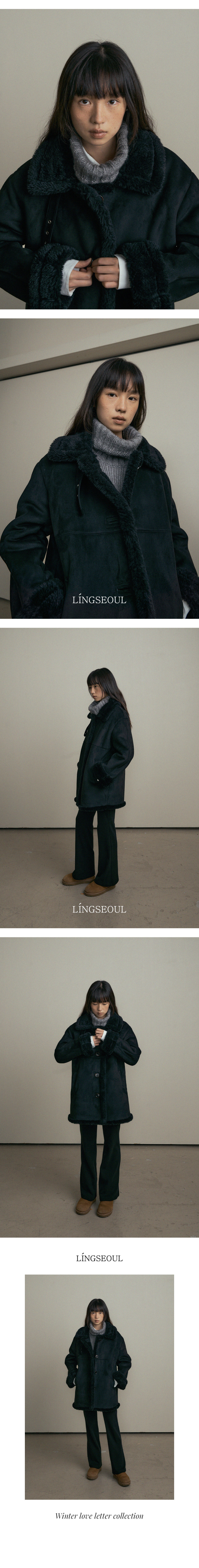 LINGSEOUL ■ suede mustang coat ムートン MUSINSA | LINGSEOUL suede mustang coat-black