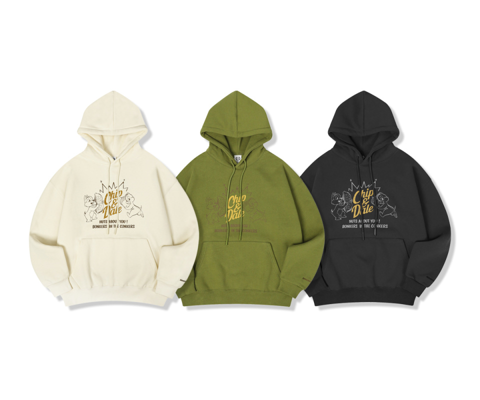 パーカー・フーディ [AVANDRESS] Chip & Dale Unisex Hoodie- 3COL (feat. Disney) Disney Chip 'N Dale Fuzzy Oversized Hoodie | Her Universe
