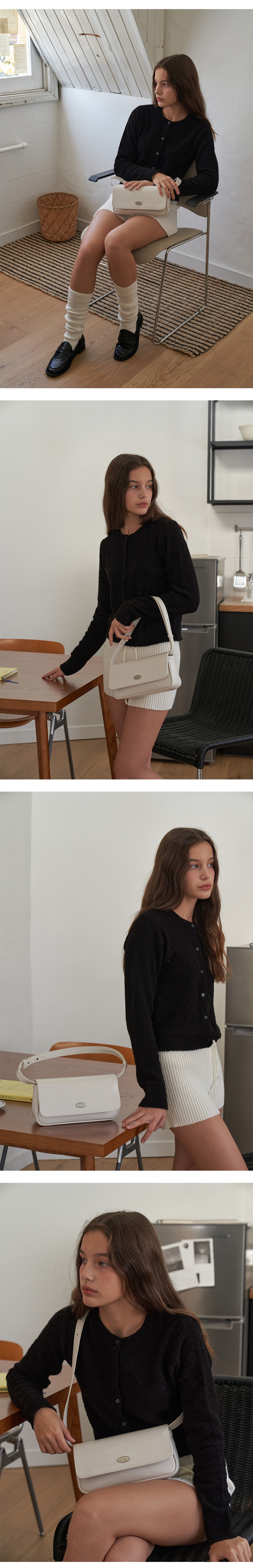 MUSINSA | DUMARO Mona two way cross bag / ivory