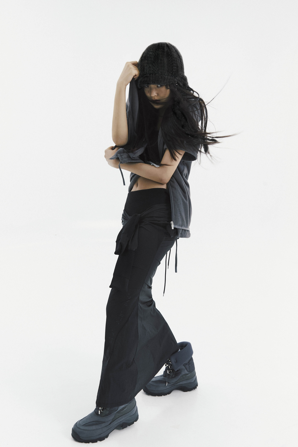 MUSINSA | OJOS Open Waist Mermaid Dress / Black