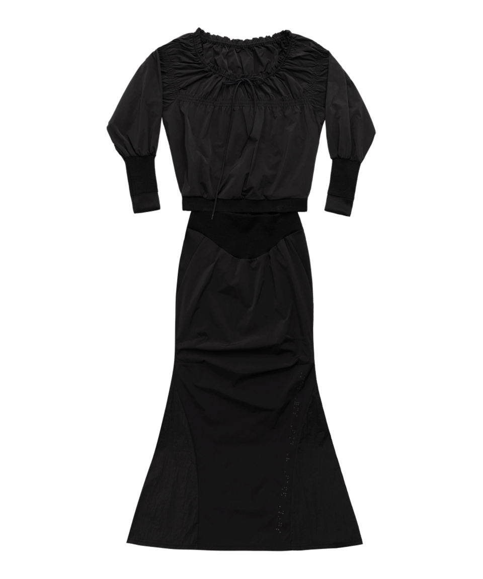 ◆ojos◆ Open Waist Mermaid Dress Black 23MW-OP01-BK MUSINSA | OJOS Open Waist Mermaid Dress / Black