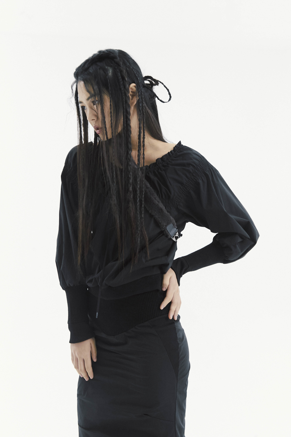 ◆ojos◆ Open Waist Mermaid Dress Black 23MW-OP01-BK MUSINSA | OJOS Open Waist Mermaid Dress / Black