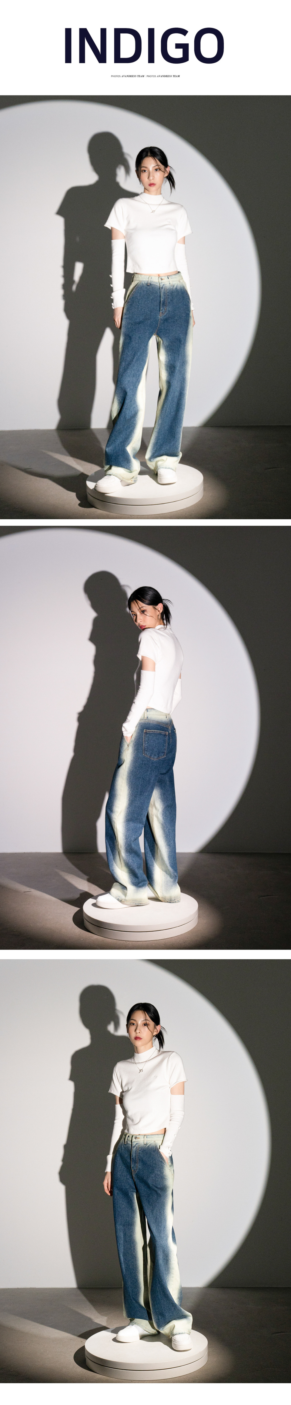 ☆AVANDRESS☆ Sideline Wide Pants INDIGO AD43PT11IND MUSINSA | AVANDRESS Side-line Wide Pants INDIGO