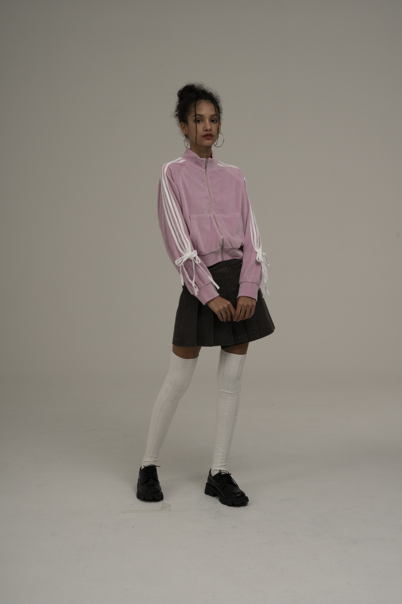 MUSINSA | MIDNIGHT MOVE 4 line zip up (pink)