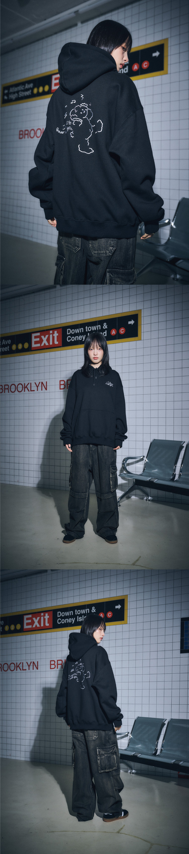 【CPGN STUDIO】23FW★ Hear with you Embroidery Hoodie MUSINSA | CPGN STUDIO Hear with you embroidery hoodie black