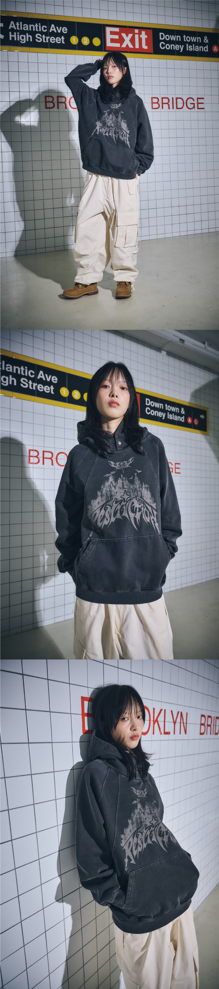 PIGMENT SNAP HOODIE - 2 COLORS BLACK