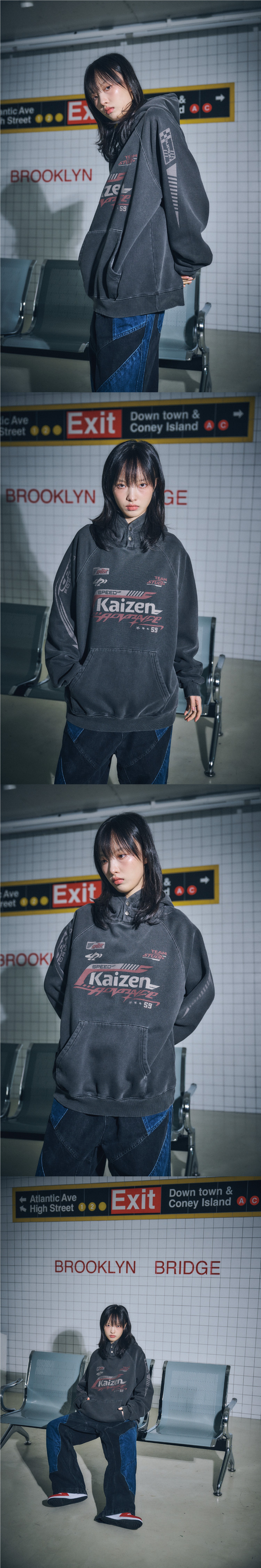 【CPGN STUDIO】23FW★ Kaizen Raglan Pigment Snap Hood MUSINSA | CPGN STUDIO Kaizen Raglan Pigment Snap Hood Smoke