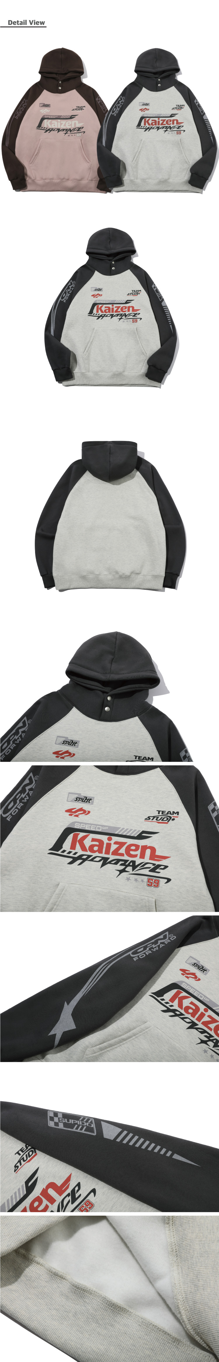 [CPGN STUDIO ]★Kaizen Raglan Snap Hood MUSINSA | CPGN STUDIO Kaizen Raglan Snap Hood Charcoal