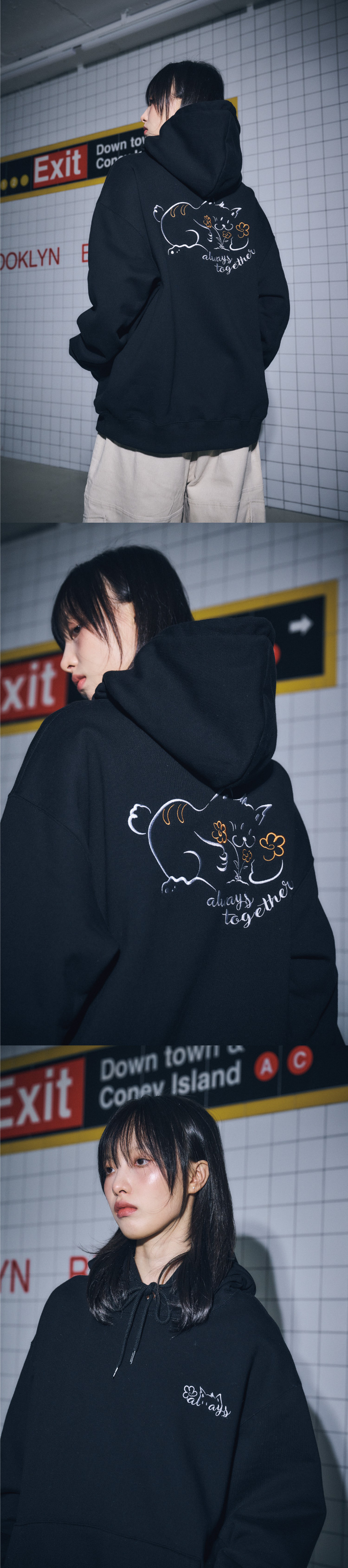 [CPGN STUDIO ]★Always together embroidered hoodie MUSINSA | CPGN STUDIO Always together embroidery hoodie black
