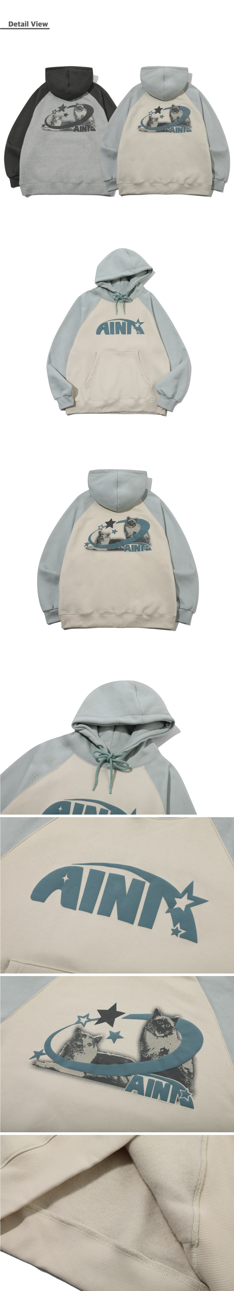 【CPGN STUDIO】23FW★ AiNI CAT Raglan Hoodie MUSINSA | CPGN STUDIO AiNI CAT raglan hoodie mint beige
