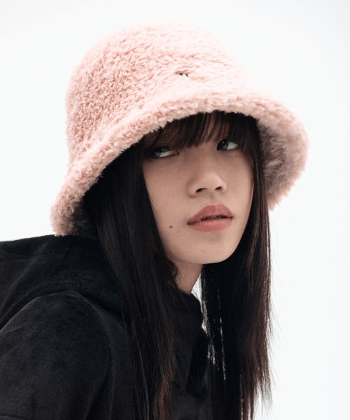 보레고 뱃지 버킷햇_핑크