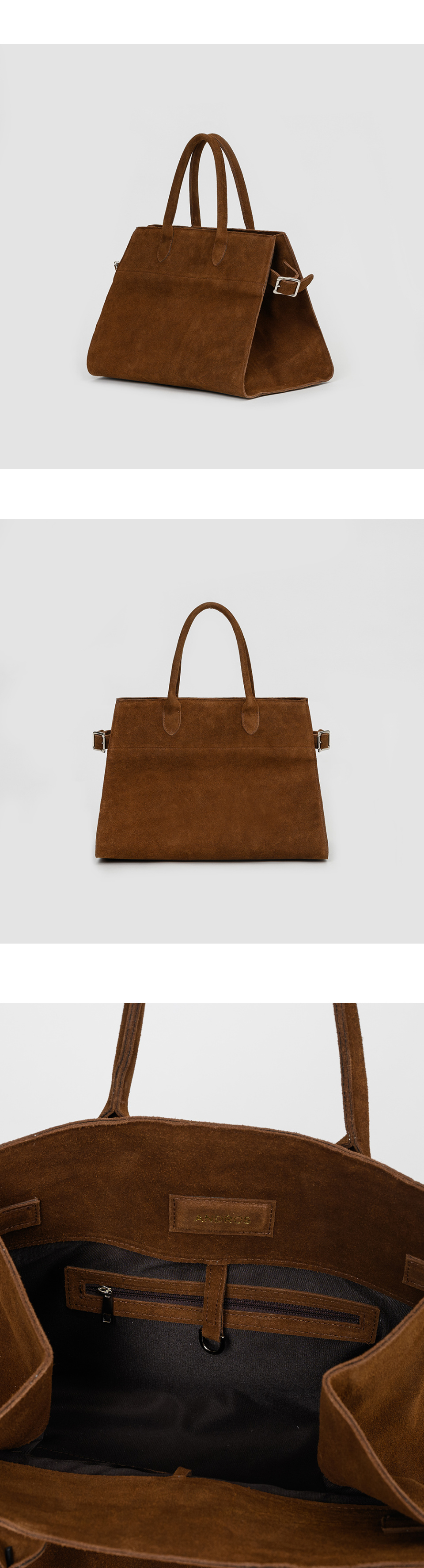 ■■韓国 BAG■■アンゴルハンドル牛革バッグ モカブラウン♪ Acne Studios - Musubi ショルダーバッグ - キャメルブラウン