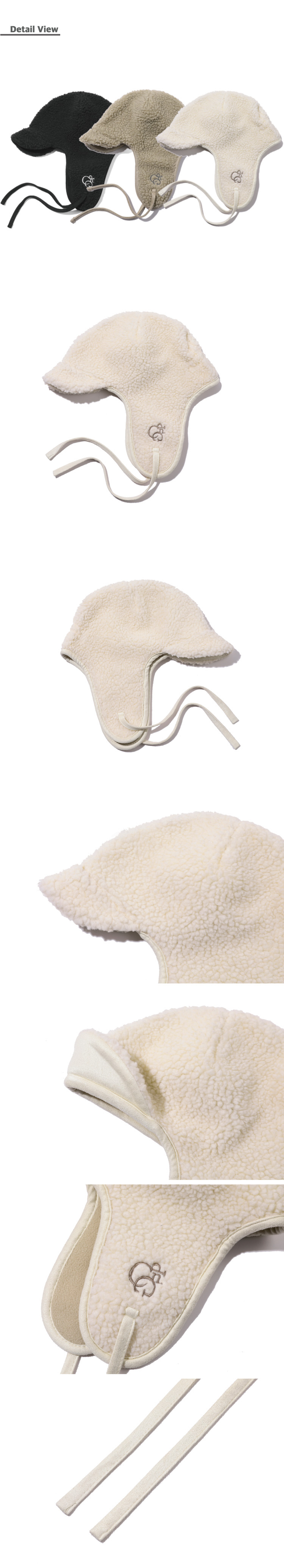 LOGO TROOPER FLEECE EARFLAP - 3 COLORS CREAM