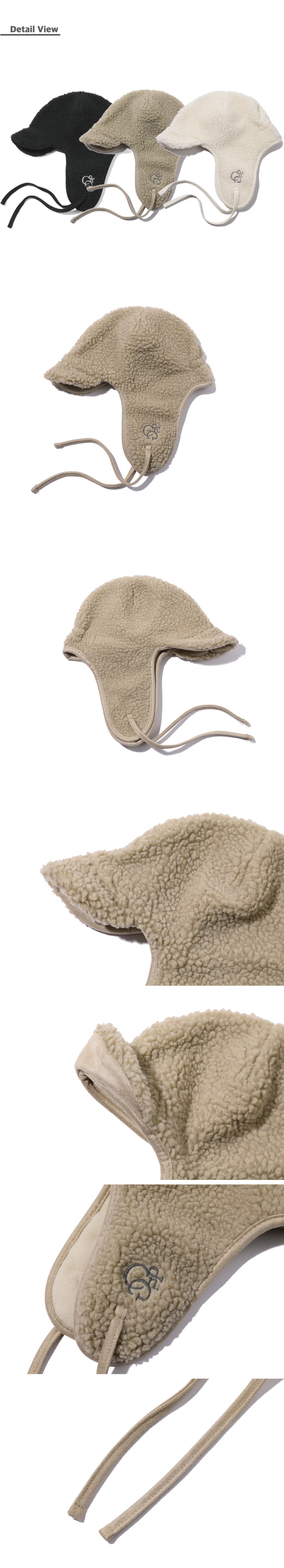 LOGO TROOPER FLEECE EARFLAP - 3 COLORS BEIGE