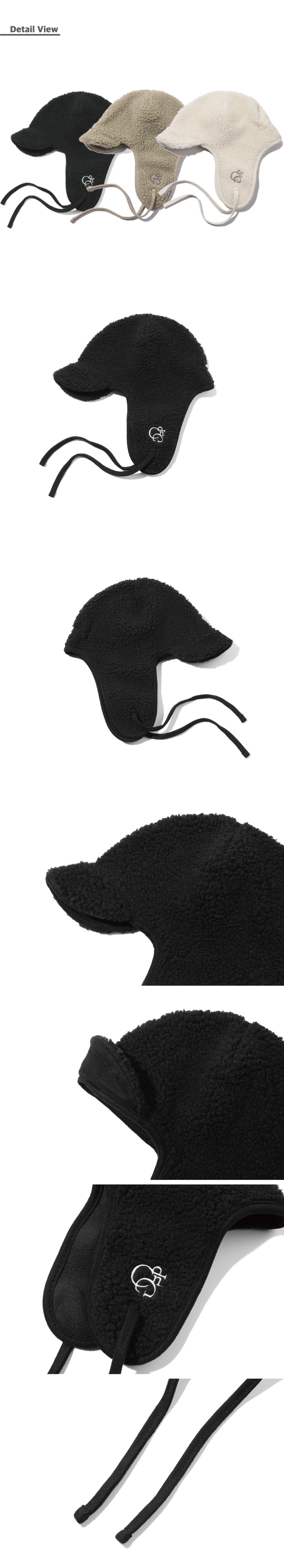 LOGO TROOPER FLEECE EARFLAP - 3 COLORS BLACK