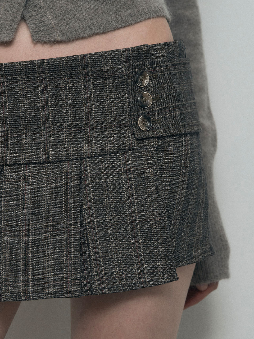 보헤미안 서울(BOHEMSEO) PLEATED WRAP SKIRT, DEEP BROWN - 사이즈