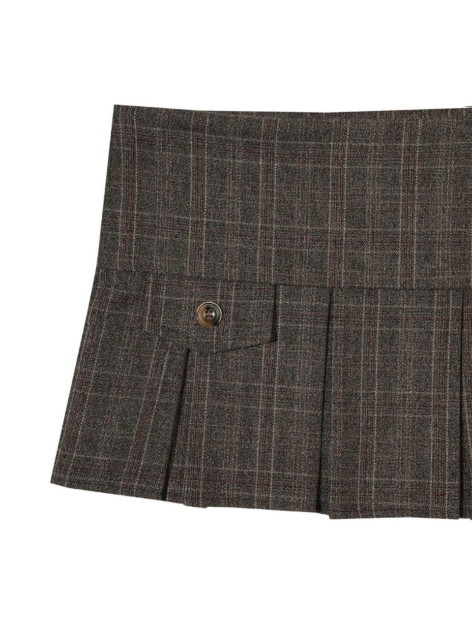 보헤미안 서울(BOHEMSEO) PLEATED WRAP SKIRT, DEEP BROWN - 사이즈