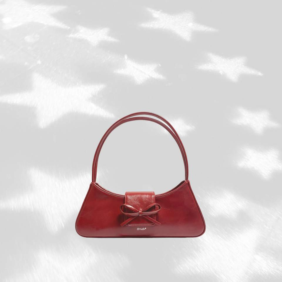 MUSINSA | TTMAB Bow Small Baguette Bag – Ballerina Pink Beige