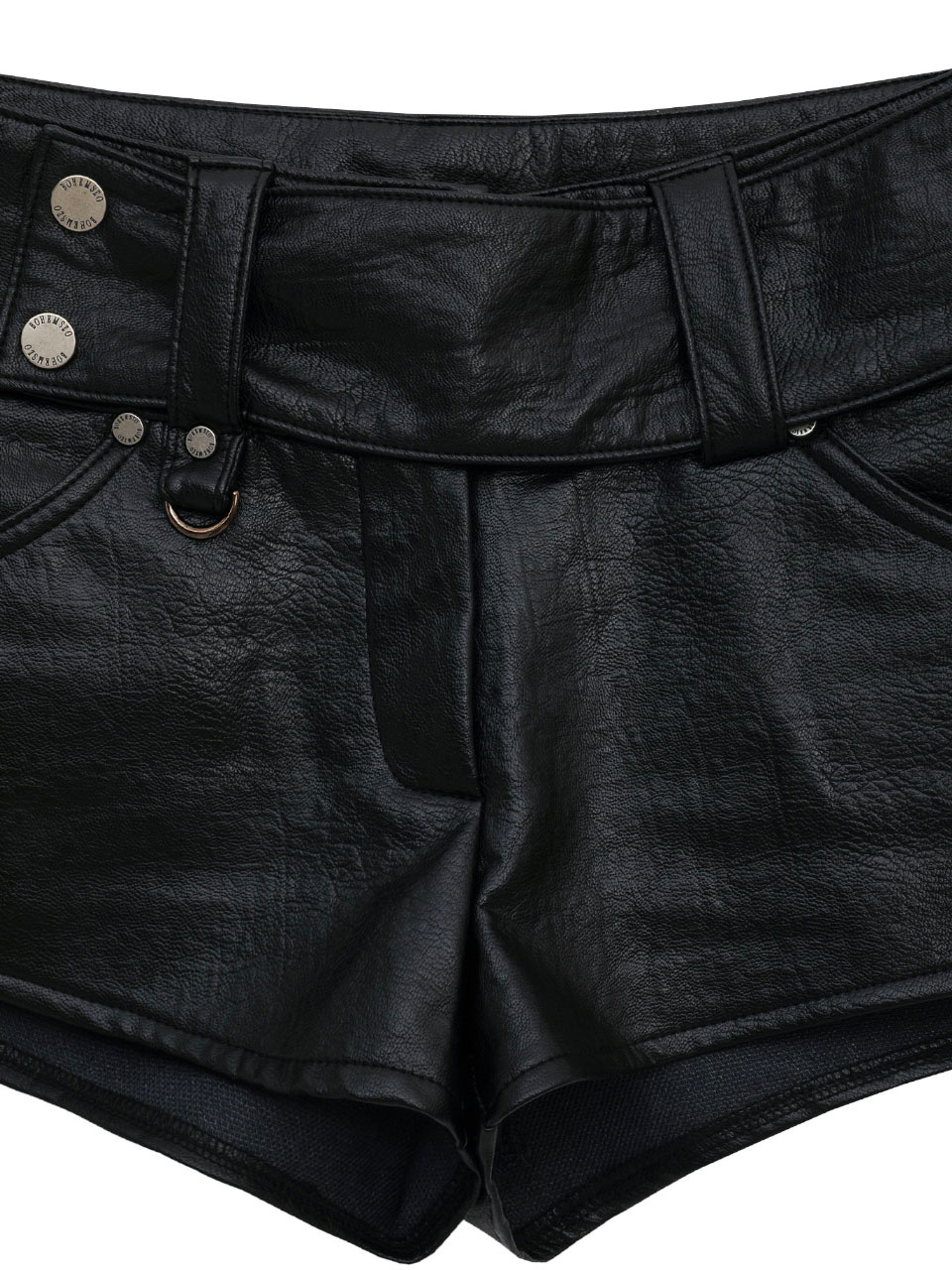 보헤미안 서울(BOHEMSEO) MOTORCYCLE LEATHER SHORTS, BLACK - 사이즈
