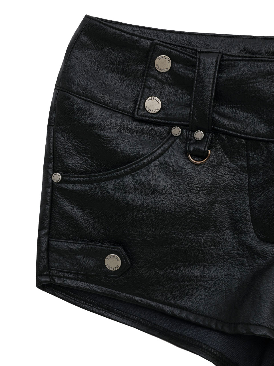 보헤미안 서울(BOHEMSEO) MOTORCYCLE LEATHER SHORTS, BLACK - 사이즈