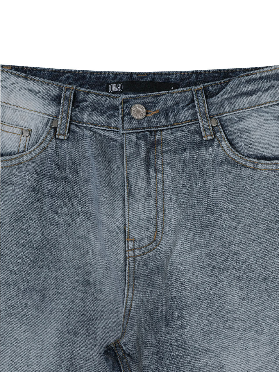 【 BOHEMSEO 】GRAY SKY WIDE LEG DENIM PANTS 보헤미안 서울(BOHEMSEO) GRAY SKY WIDE LEG DENIM PANTS