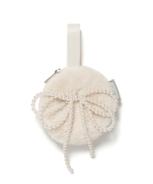 PEARL RIBBON ORNAMENT IVORY