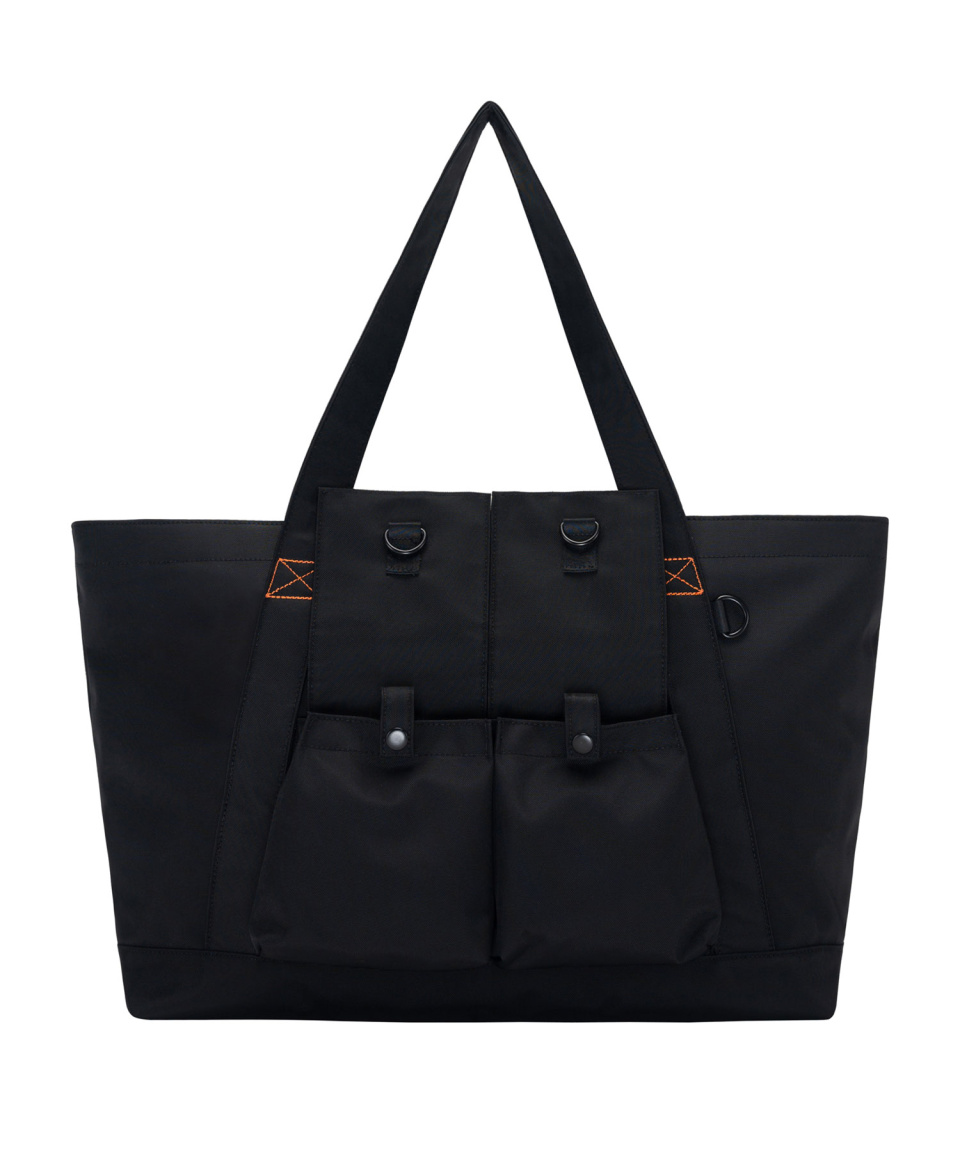 MUSINSA | NOT OURS Recycled Nylon Utility Big Tote Bag-Black
