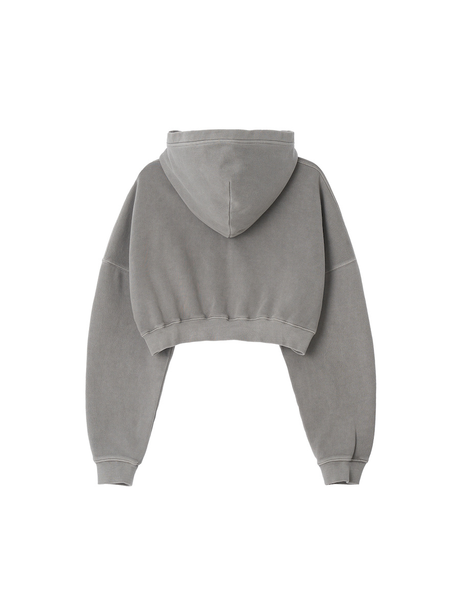 G CLASSIC WASHED CROP ZIP UP (GRAY) 상세 이미지 6