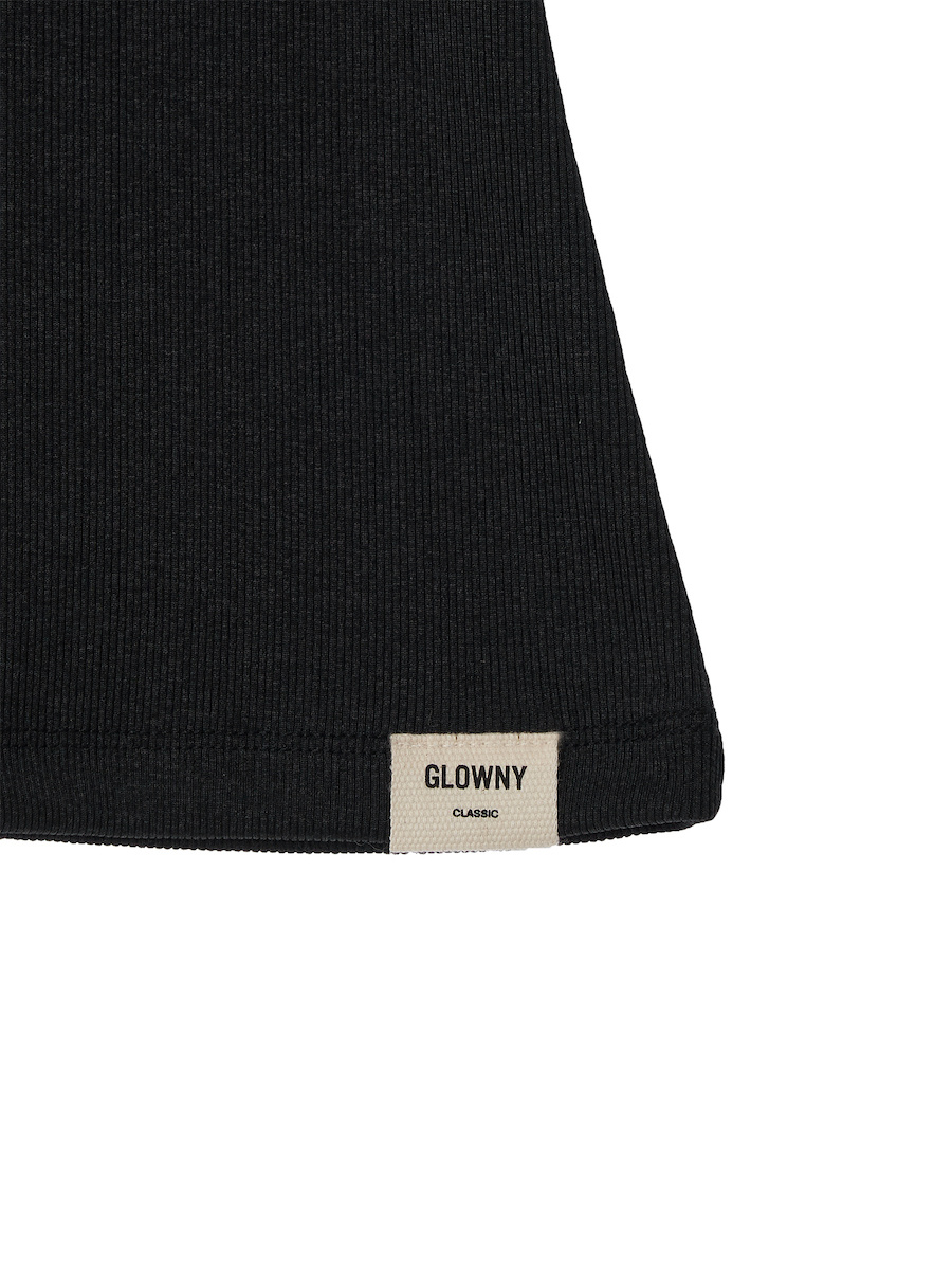★GLOWNY★G CLASSIC RIB MINI DRESS (CHARCOAL)★正規品/送料込 MUSINSA公式 | GLOWNY G CLASSIC RIB MINI DRESS (CHARCOAL)