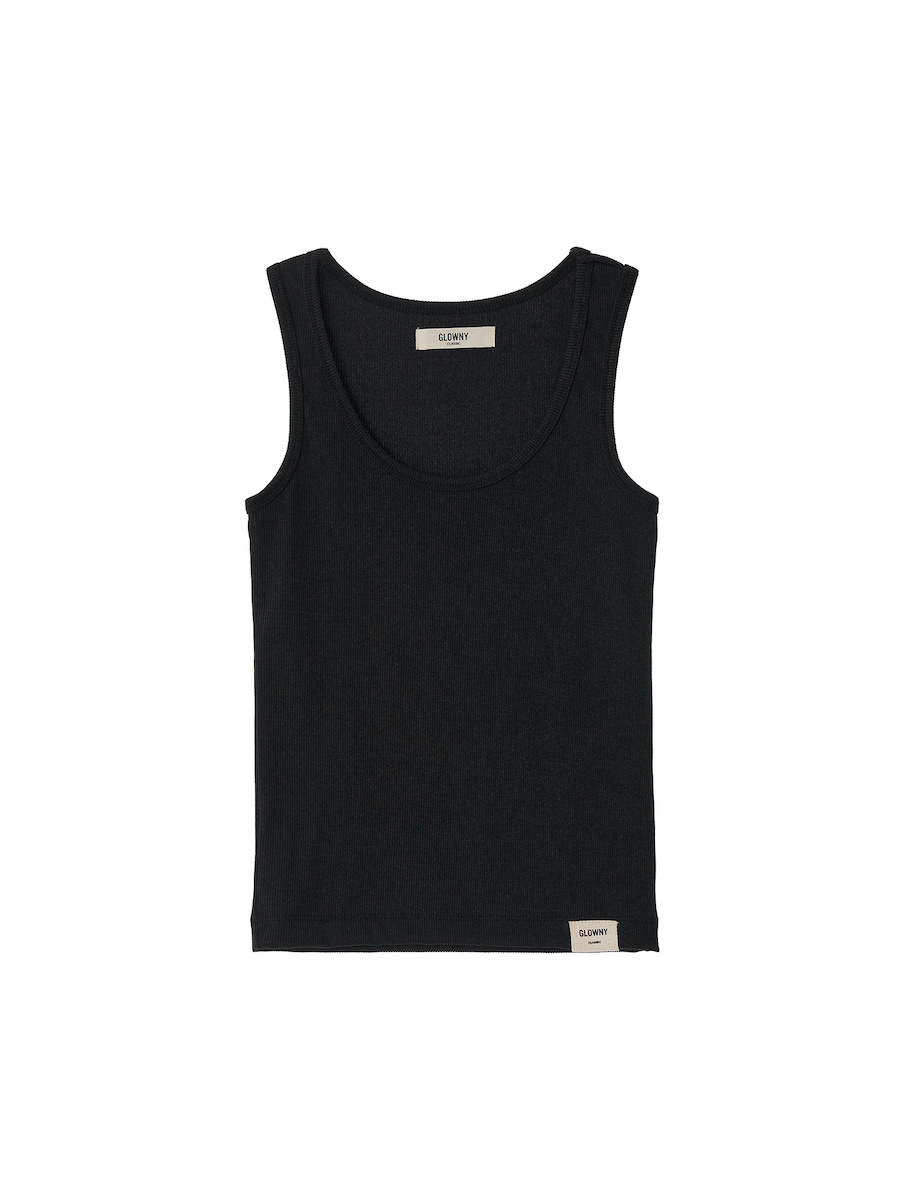 ★GLOWNY★ G CLASSIC RIB TANK BLACK MUSINSA | GLOWNY G CLASSIC RIB TANK (CHARCOAL)