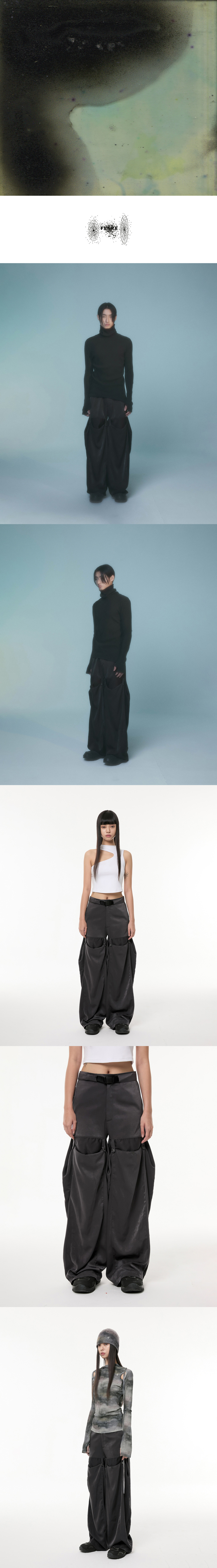 MUSINSA | FLAREUP Flowing Wide Pants (FL-233_Charcoal)