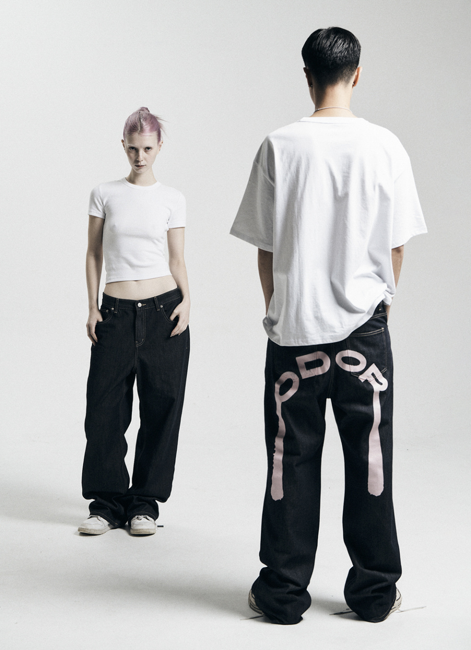 MUSINSA公式 | ODOR Logo drop denim in pink