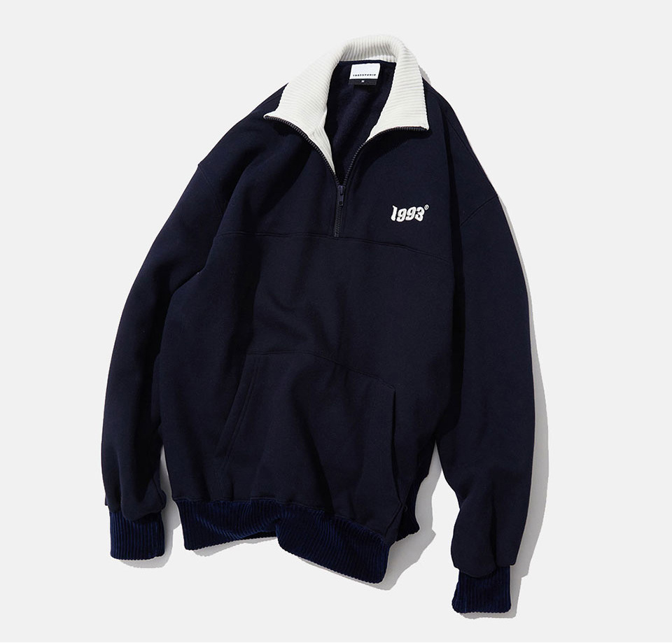 MUSINSA | 1993STUDIO Vintage Half Zip Up_Navy