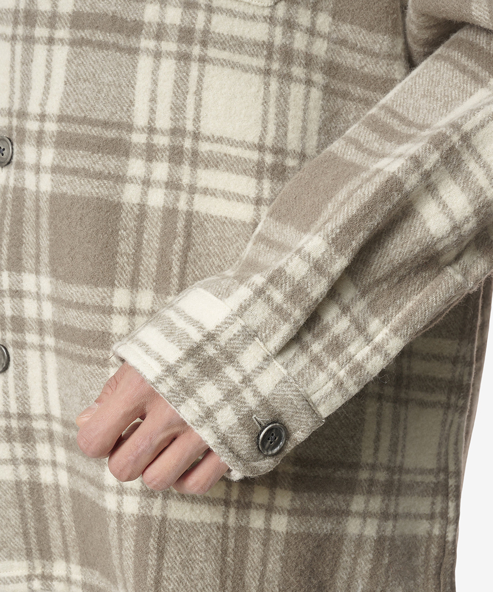 ★★AMI PARIS★★ Oversized Wool Check Shirt Beige UJK226WV0 AMI PARIS Oversized Wool Check Shirt Beige UJK226WV0 5 Ami